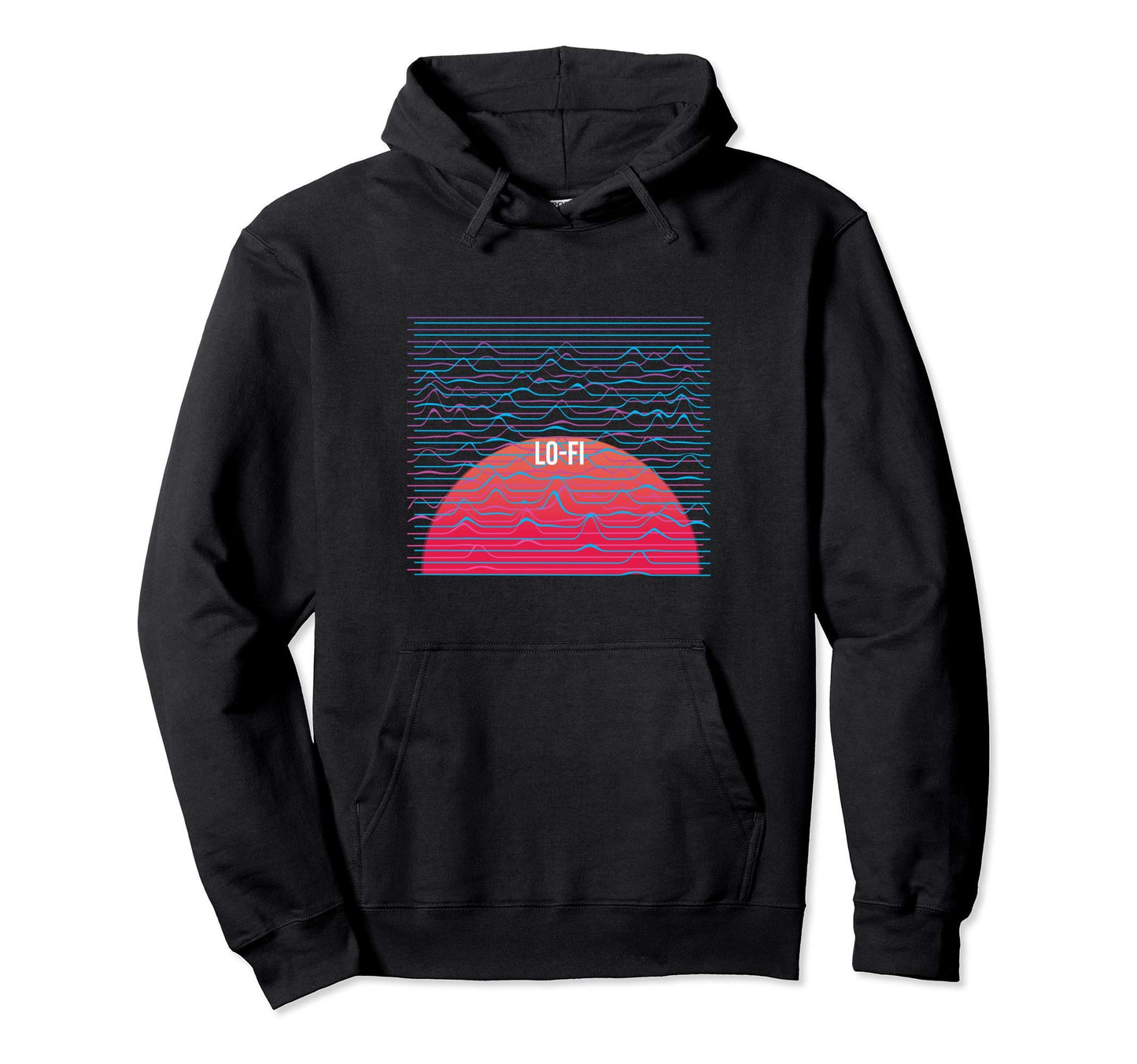 Lofi Aesthetic Sunset Line Art Aesthetic Hoodie - Graphic Print Men Women - T-Shirt, Sweatshirt, Hoodie
