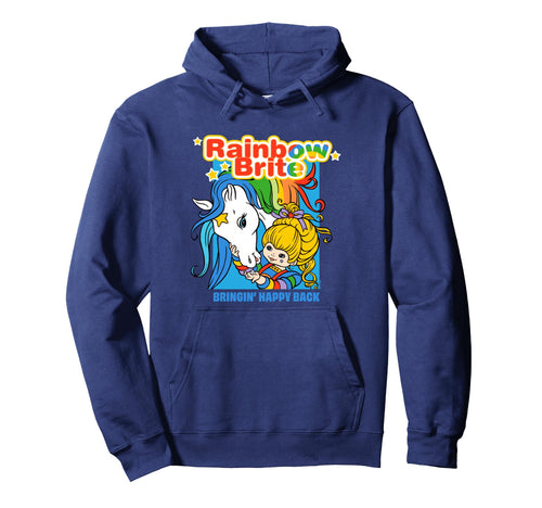 Rainbow Brite Bringin Happy Back Hoodie - Unique Graphic Men Women - T-Shirt, Sweatshirt, Hoodie