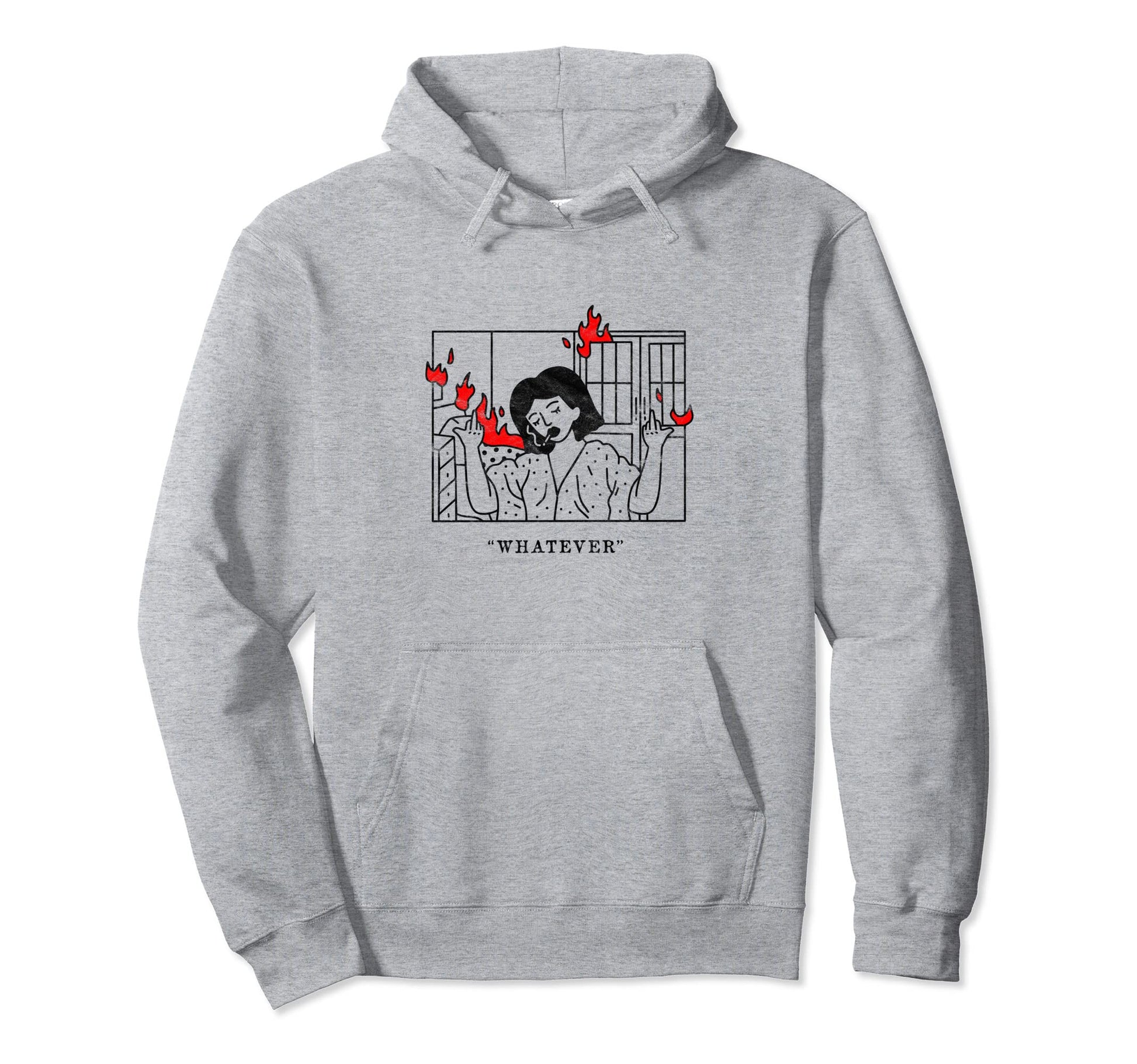 Whatever Grunge Goth Aesthetic Egirl Punk Hoodie - Streetwear Style Unisex - T-Shirt, Sweatshirt, Hoodie