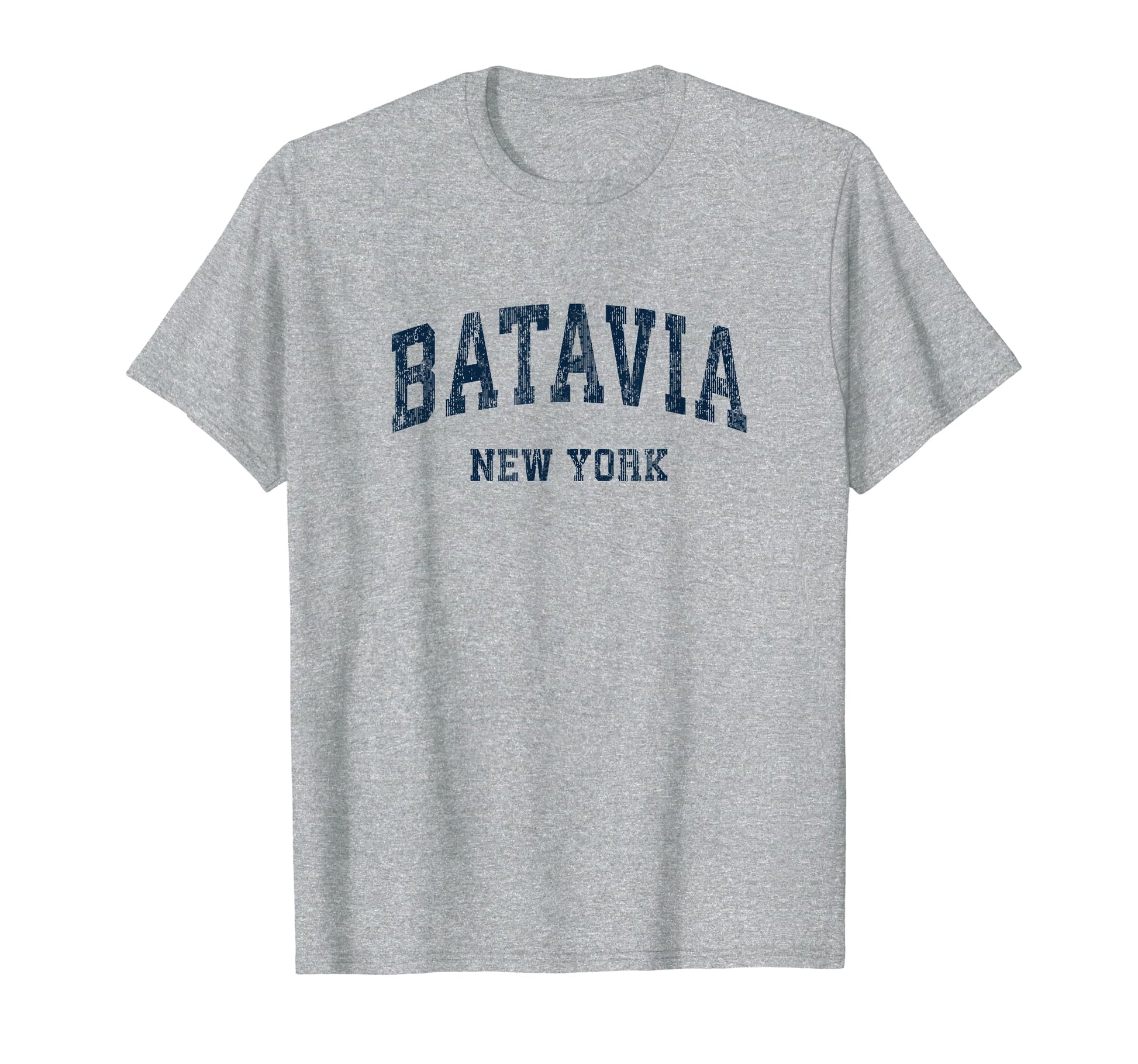 Batavia New York Ny Varsity Sports Navy T-Shirt - Fun Novelty Design Unisex - T-Shirt, Sweatshirt, Hoodie