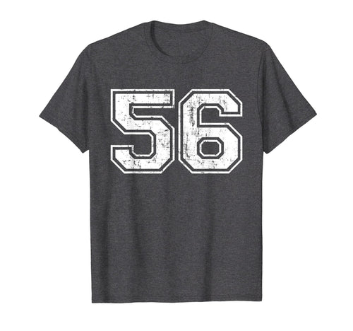 Number 56 Varsity Distressed T-Shirt - Casual Everyday Wear for Adults - T-Shirt, Sweatshirt, Hoodie
