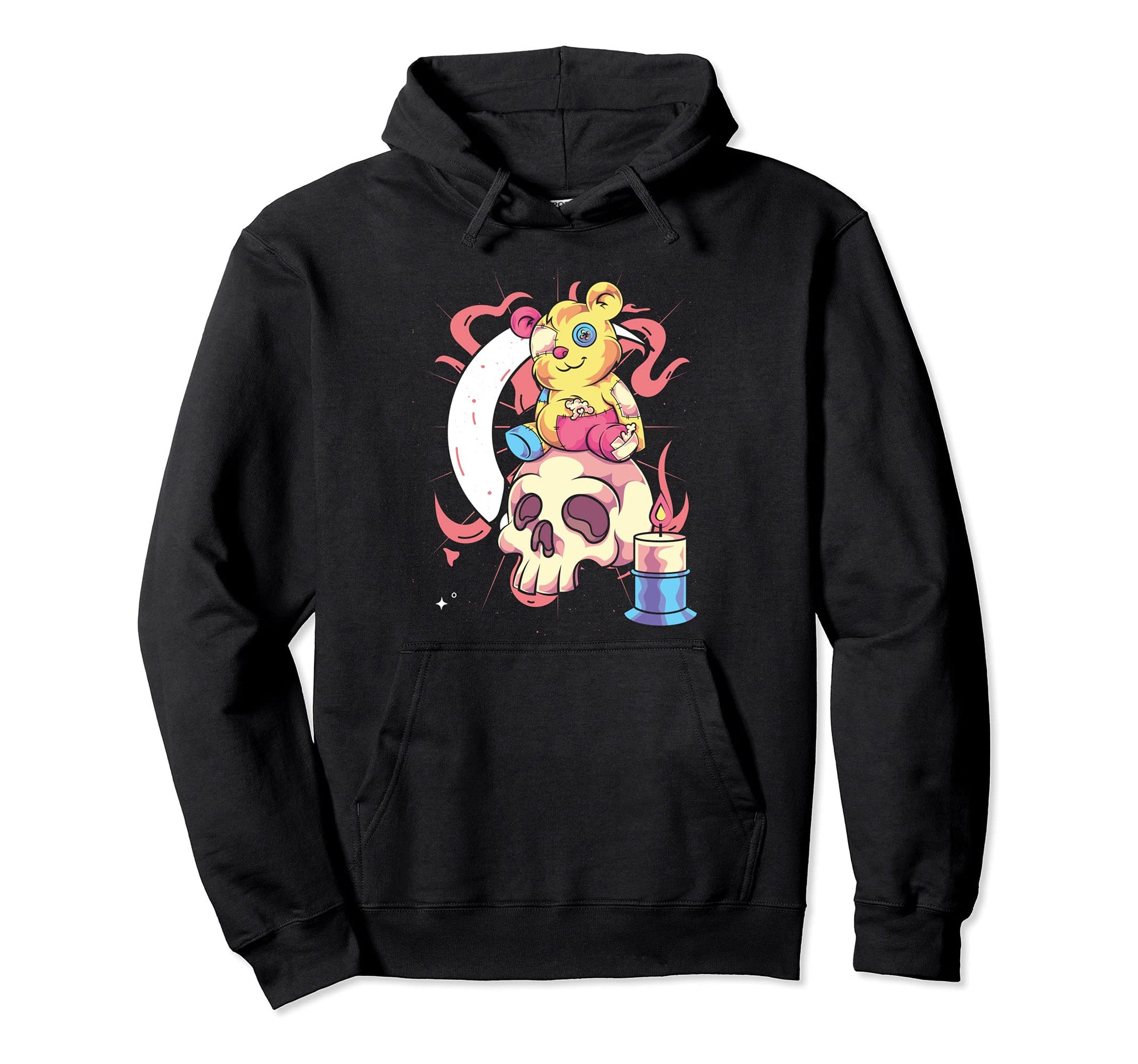 Teddy Bear Creepy Animal Anime Kawaii Hoodie - Unique Graphic for Adults - T-Shirt, Sweatshirt, Hoodie