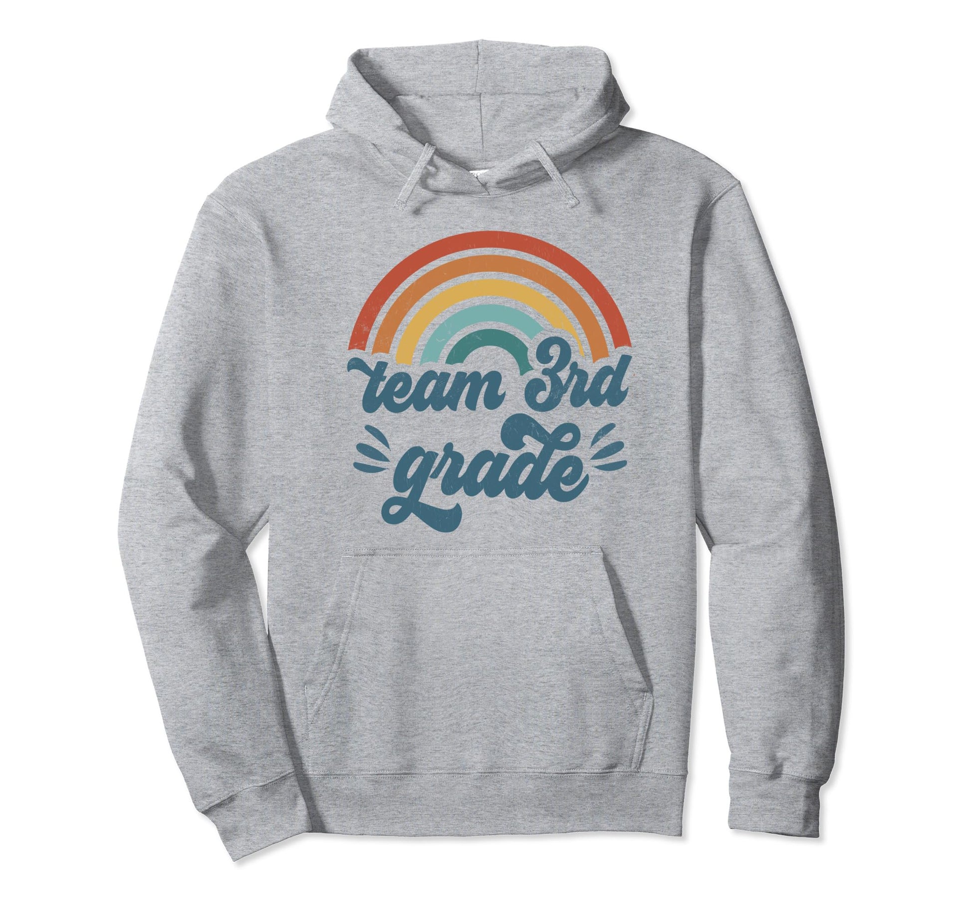 Team 3Rd Grade Groovy Rainbow First Day Hoodie - Novelty Apparel Men Women - T-Shirt, Sweatshirt, Hoodie