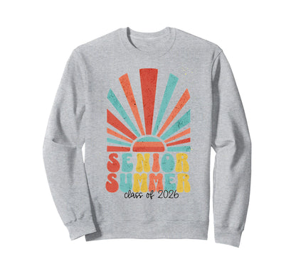 Senior Sunrise 2026 Boho Colorful High Sweatshirt - Unique Graphic Unisex - T-Shirt, Sweatshirt, Hoodie