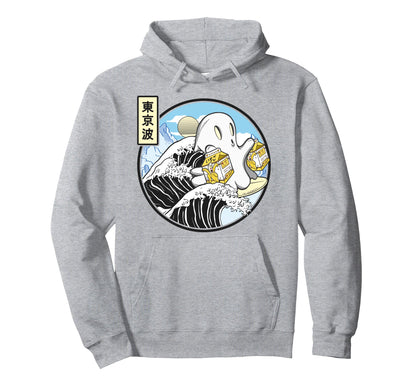 Surfing Ghost Banana Milk Cartons Hoodie - Minimalist Print Men Women - T-Shirt, Sweatshirt, Hoodie