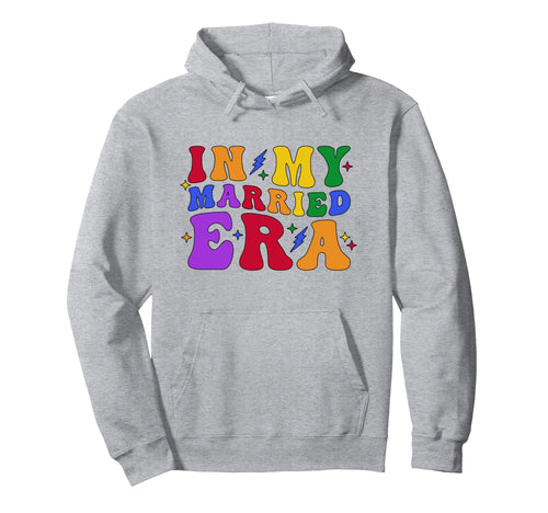 Gay Marriage My Married Era Rainbow Hoodie - Minimalist Print Men Women - T-Shirt, Sweatshirt, Hoodie