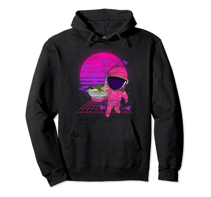 Bowl Ramen Noodles Vaporwave Aesthetics Hoodie - Graphic Print for Adults - T-Shirt, Sweatshirt, Hoodie