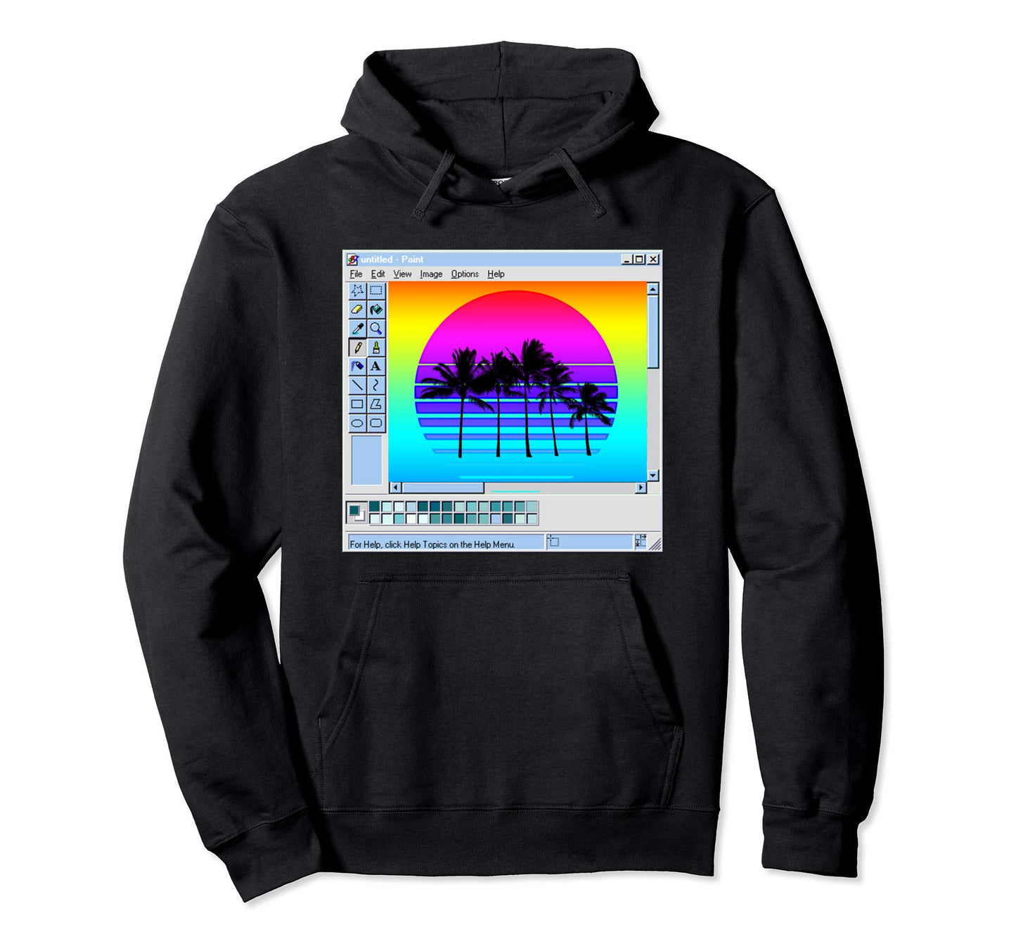 Paint Window Aesthetic Wave Sunset Hoodie - Streetwear Style Unisex - T-Shirt, Sweatshirt, Hoodie