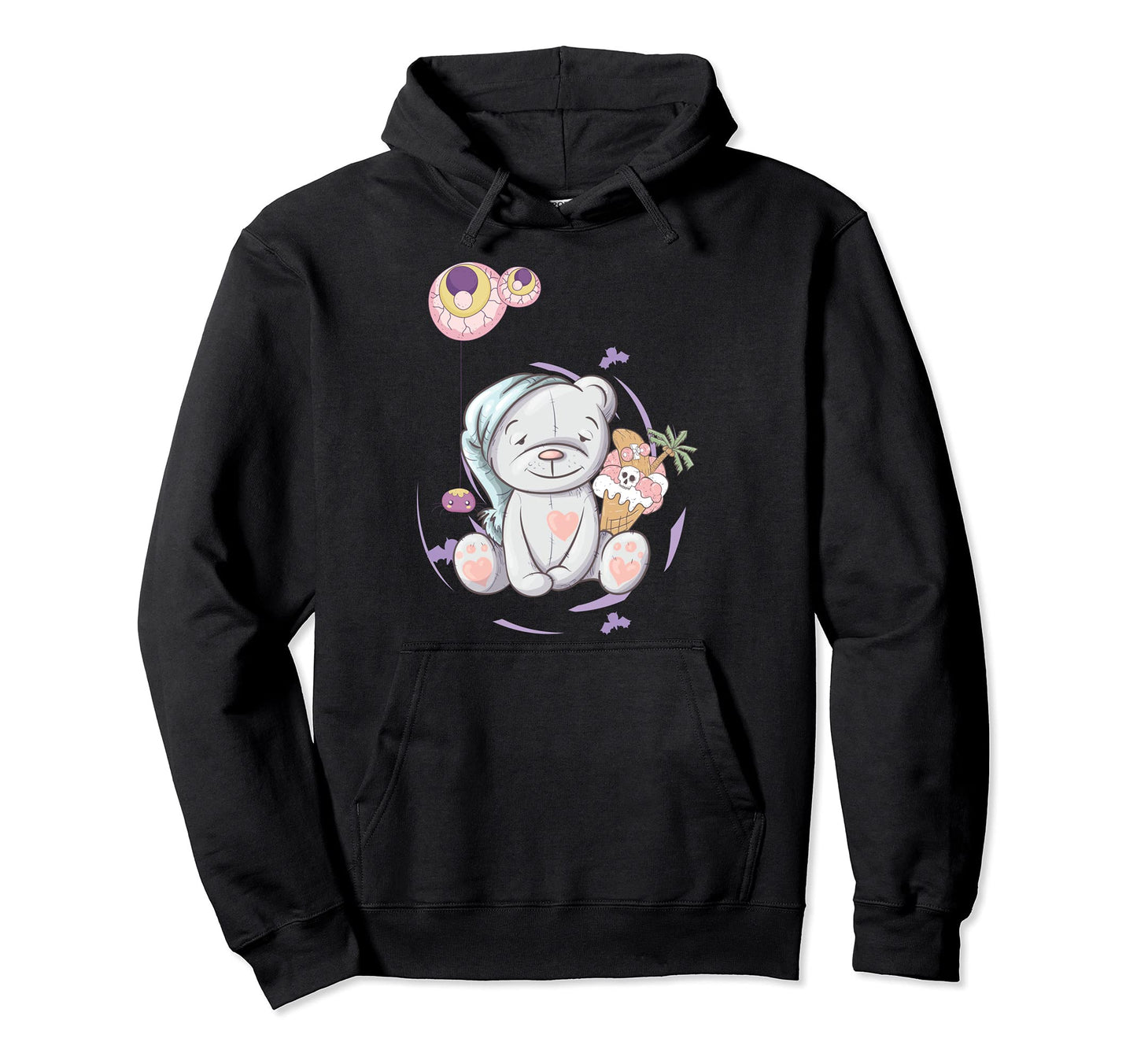 Alt Aesthetic Pastel Goth Sleepy Bear Hoodie - Trendy Graphic for Adults - T-Shirt, Sweatshirt, Hoodie