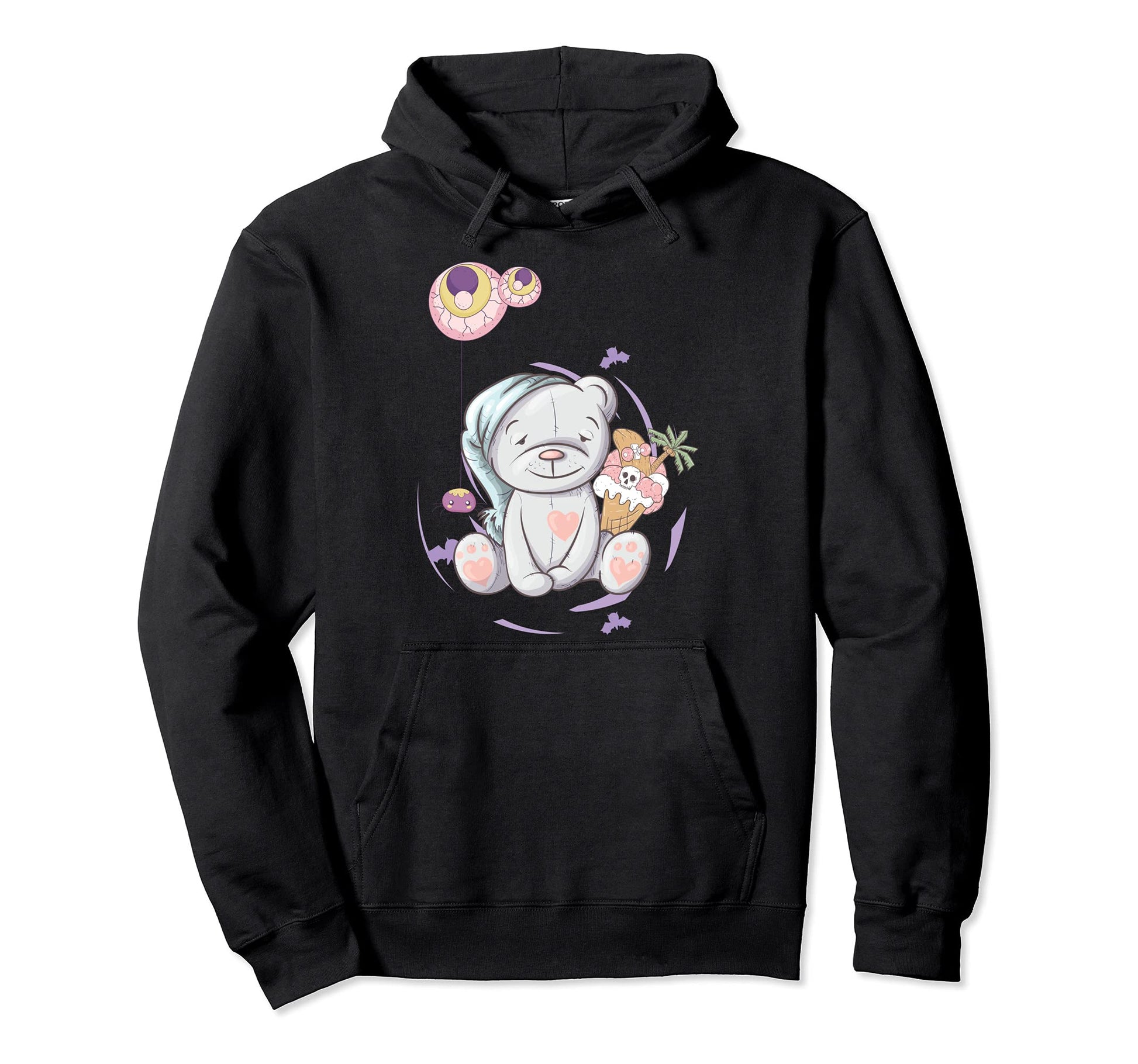 Alt Aesthetic Pastel Goth Sleepy Bear Hoodie - Trendy Graphic for Adults - T-Shirt, Sweatshirt, Hoodie
