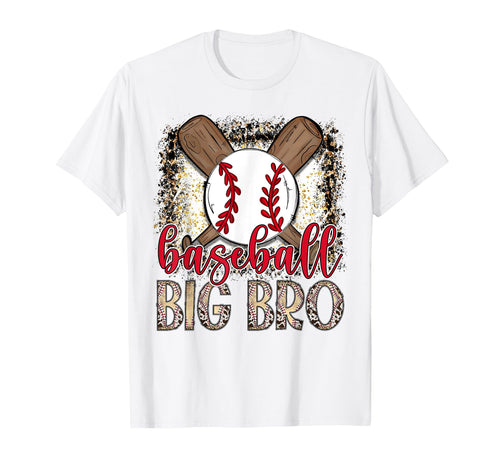 Baseball Big Bro Leopard Proud Ball T-Shirt - Fun Novelty Design Unisex - T-Shirt, Sweatshirt, Hoodie
