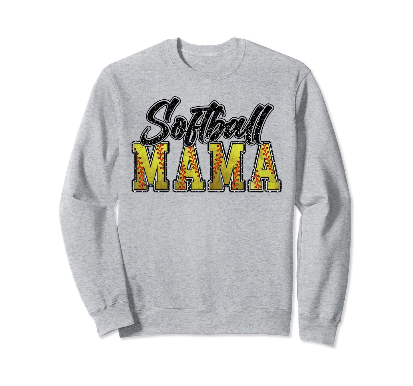 Softball Mama Mom University Family Sweatshirt - Graphic Print Unisex - T-Shirt, Sweatshirt, Hoodie