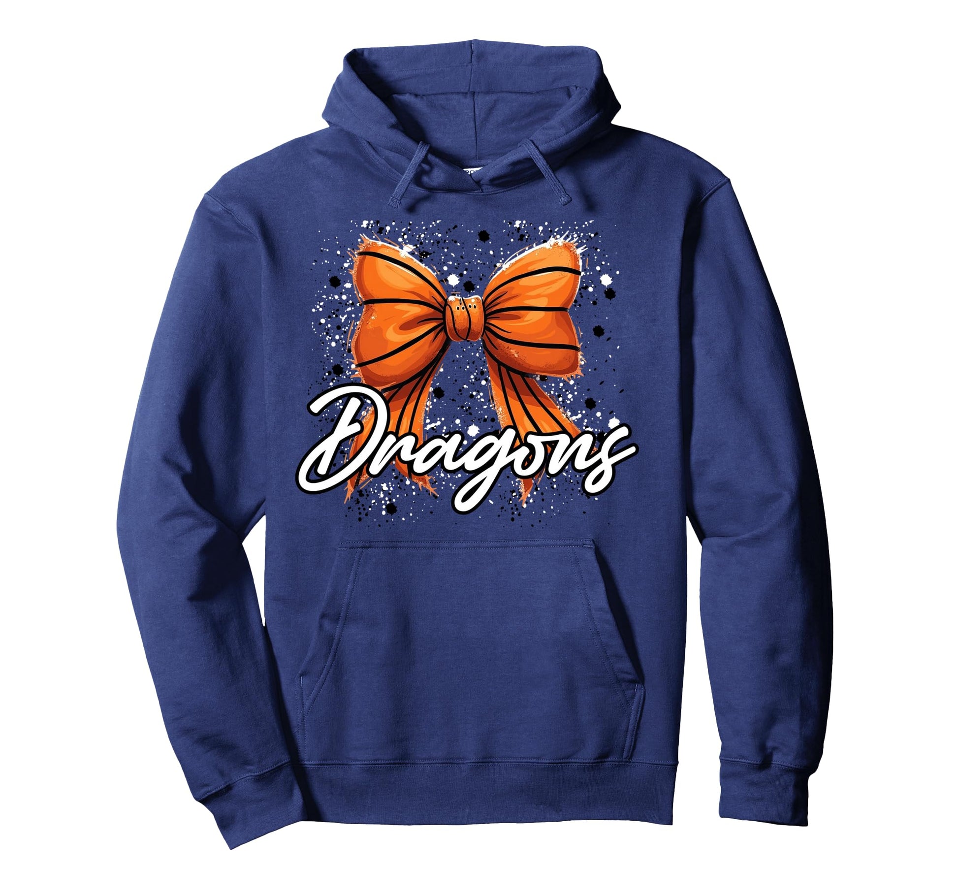 Dragons Basketball Mom Coquette Bow Game Hoodie - Graphic Print Men Women - T-Shirt, Sweatshirt, Hoodie