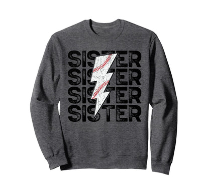 Baseball Sister Sweatshirt - Custom Art Print Unisex - T-Shirt, Sweatshirt, Hoodie