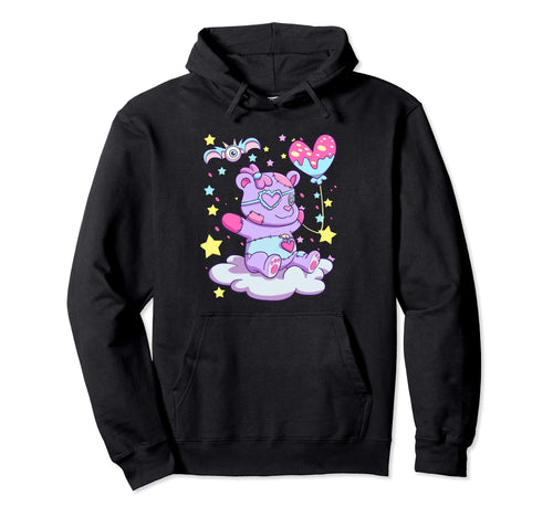 Kawaii Teddy Bear Pastel Goth Creepy Hoodie - Trendy Graphic for Adults - T-Shirt, Sweatshirt, Hoodie
