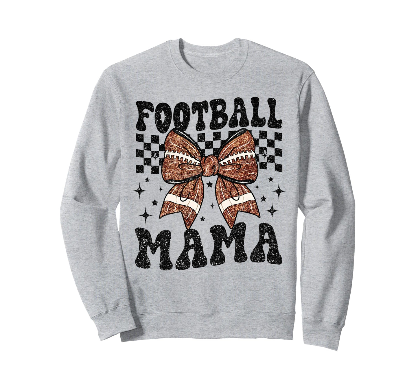Coquette Bow American Football Mama Sweatshirt - Graphic Print Men Women - T-Shirt, Sweatshirt, Hoodie