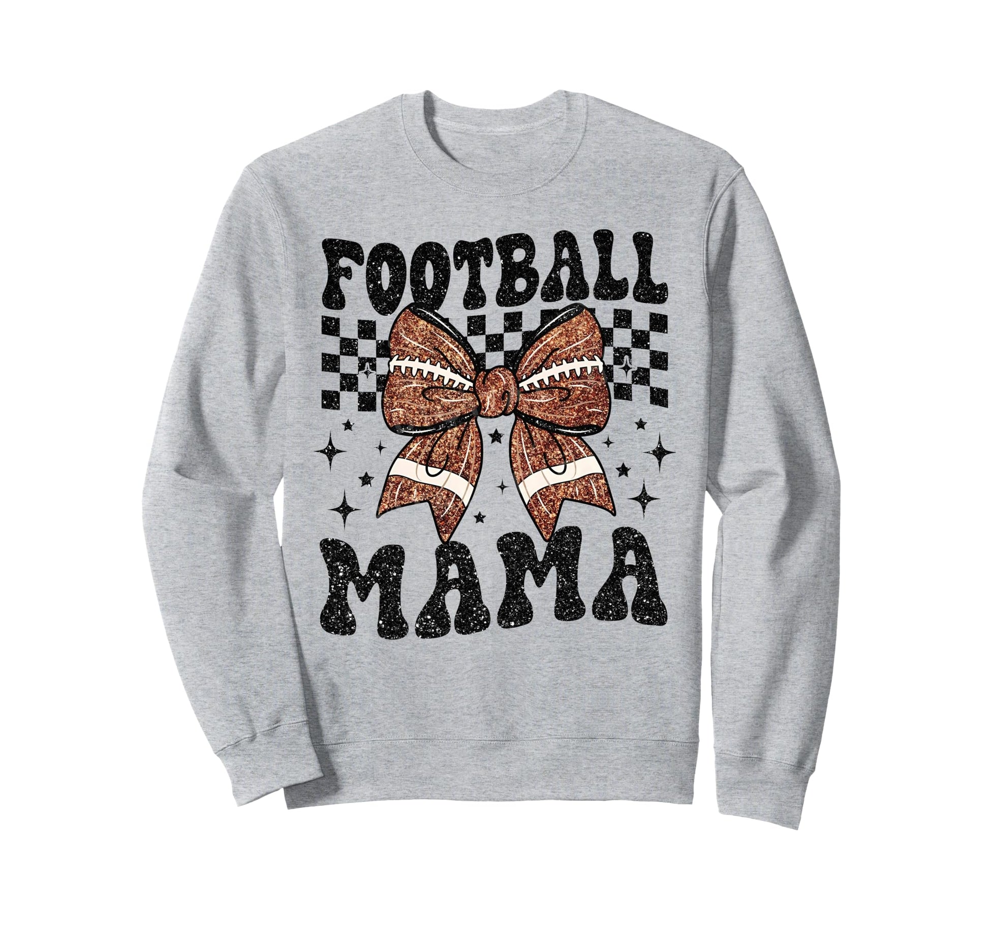 Coquette Bow American Football Mama Sweatshirt - Graphic Print Men Women - T-Shirt, Sweatshirt, Hoodie