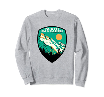 North Cascades National Park Wpa Sweatshirt - Aesthetic Graphic Unisex - T-Shirt, Sweatshirt, Hoodie