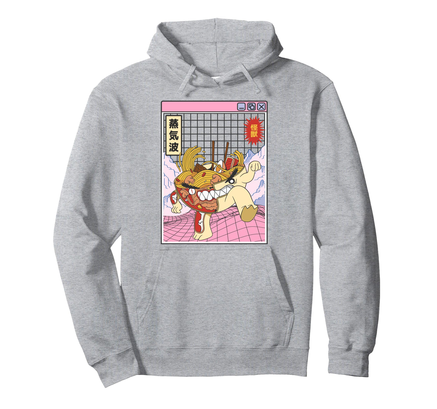 Angry Ramen Bowl X Ray Japan Otaku Hoodie - Minimalist Print for Adults - T-Shirt, Sweatshirt, Hoodie