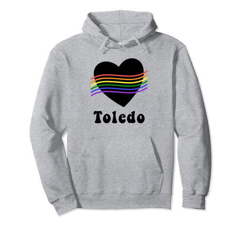 Toledo Lgbtq Lgbt Gay Pride Ohio Groovy Hoodie - Minimalist Print Unisex - T-Shirt, Sweatshirt, Hoodie