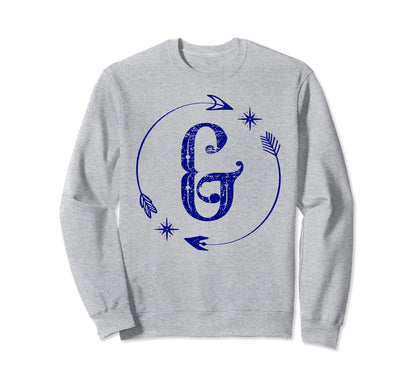 Initial G Monogram Boho Name Sweatshirt - Streetwear Style for Adults - T-Shirt, Sweatshirt, Hoodie