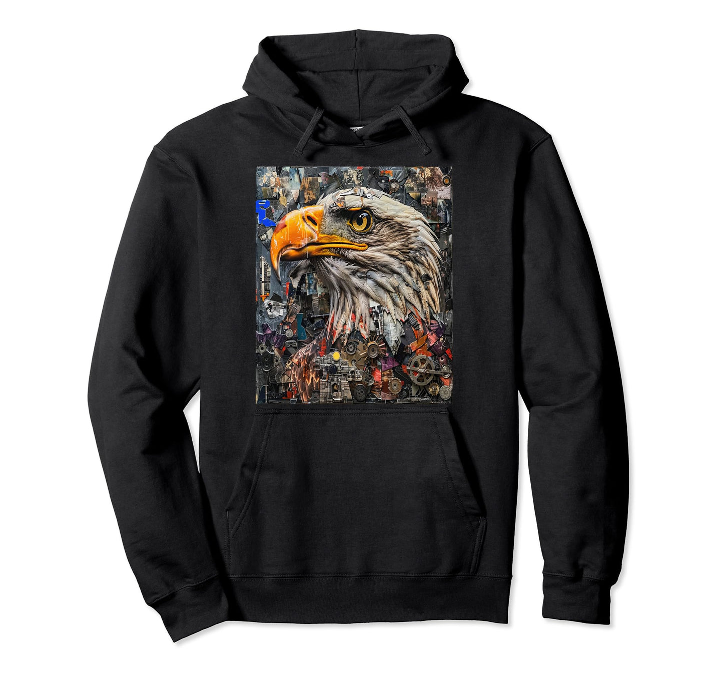 Futuristic Sci Fi Steampunk American Bald Hoodie - Graphic Print Unisex - T-Shirt, Sweatshirt, Hoodie