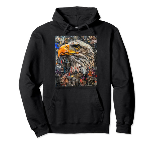Futuristic Sci Fi Steampunk American Bald Hoodie - Graphic Print Unisex - T-Shirt, Sweatshirt, Hoodie