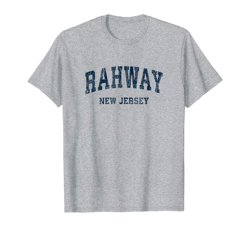 Rahway New Jersey Nj Varsity Sports Navy T-Shirt - Custom Art Print Unisex - T-Shirt, Sweatshirt, Hoodie