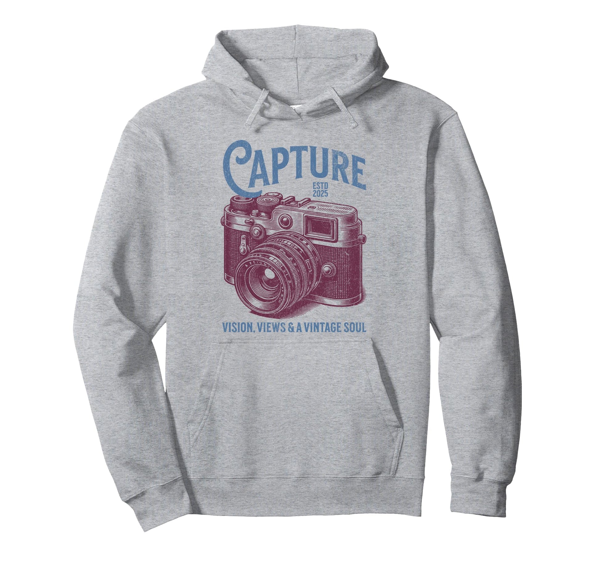Capture Vision Views Camera Mens Hoodie - Aesthetic Graphic for Adults - T-Shirt, Sweatshirt, Hoodie