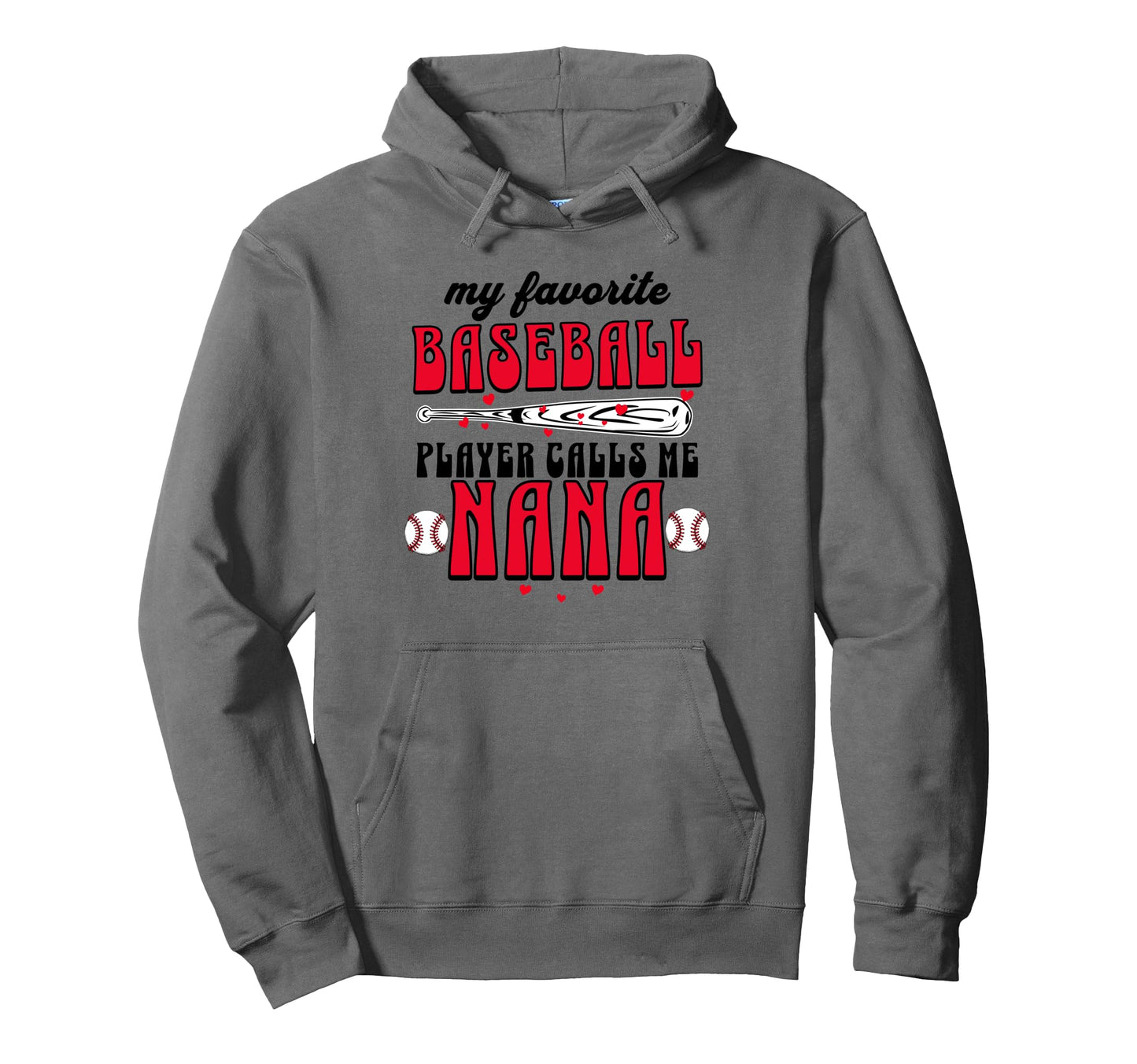 Baseball Grandma My Favorite Player Hoodie - Aesthetic Graphic for Adults - T-Shirt, Sweatshirt, Hoodie