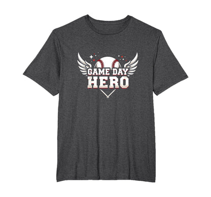Baseball Dad Game Day Hero Proud T-Shirt - Aesthetic Graphic for Adults - T-Shirt, Sweatshirt, Hoodie