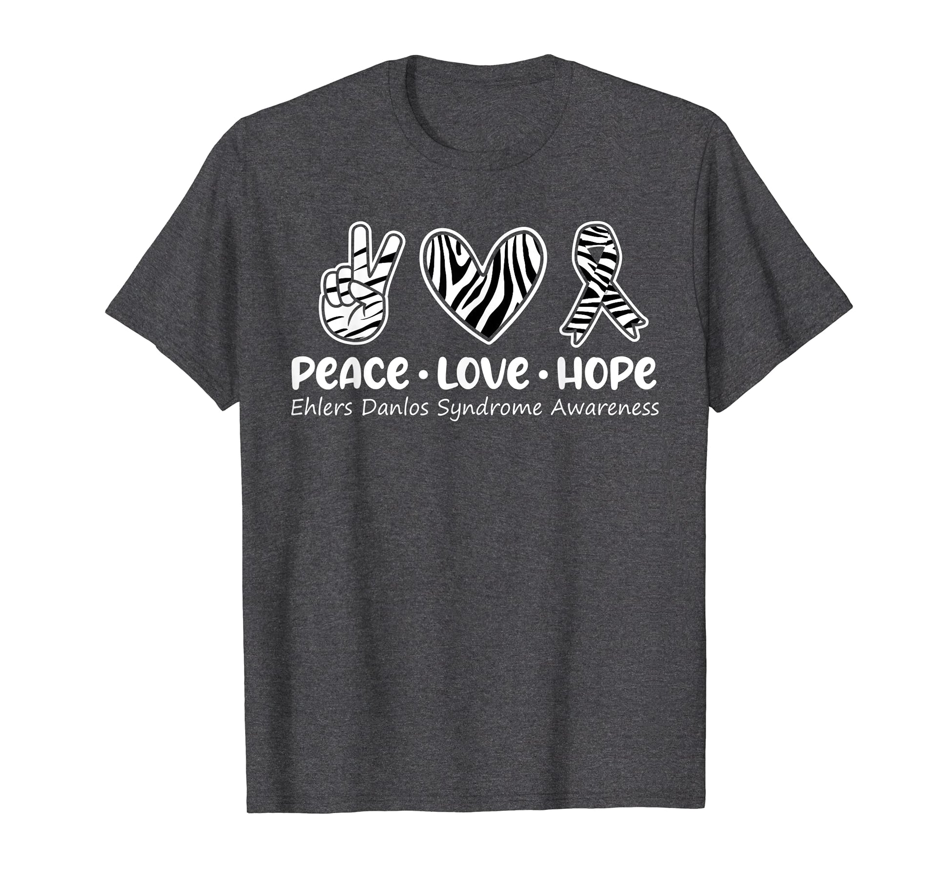 Peace Love Hope Ehlers Danlos T-Shirt - Minimalist Print for Adults - T-Shirt, Sweatshirt, Hoodie