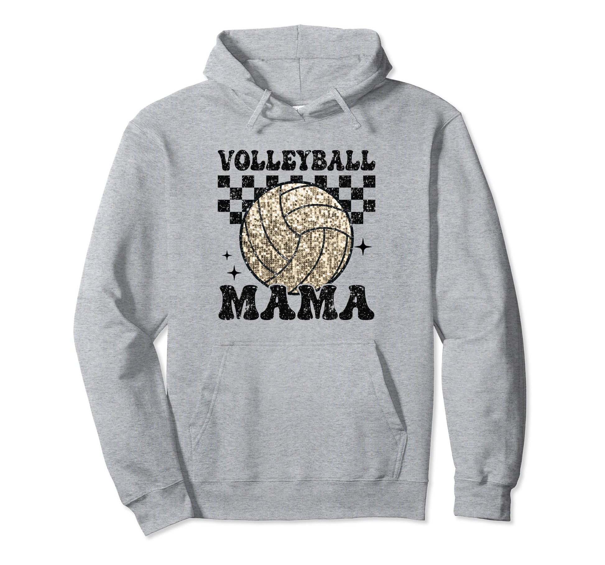 Volleyball Mama Checkered Funny Hoodie - Custom Art Print Men Women - T-Shirt, Sweatshirt, Hoodie