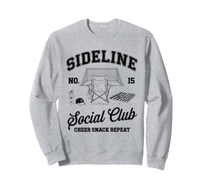 Sideline Social Club Soccer Mom Sweatshirt - Unique Graphic for Adults - T-Shirt, Sweatshirt, Hoodie