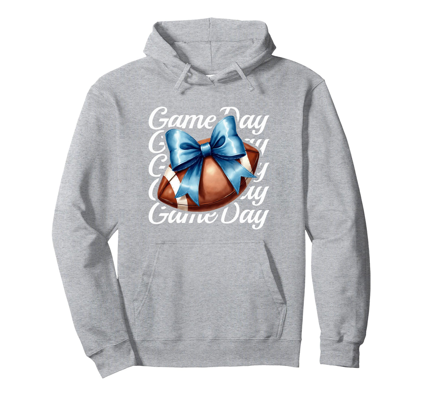 Cheer Fall Football Mom Blue Game Day Hoodie - Streetwear Style Unisex - T-Shirt, Sweatshirt, Hoodie