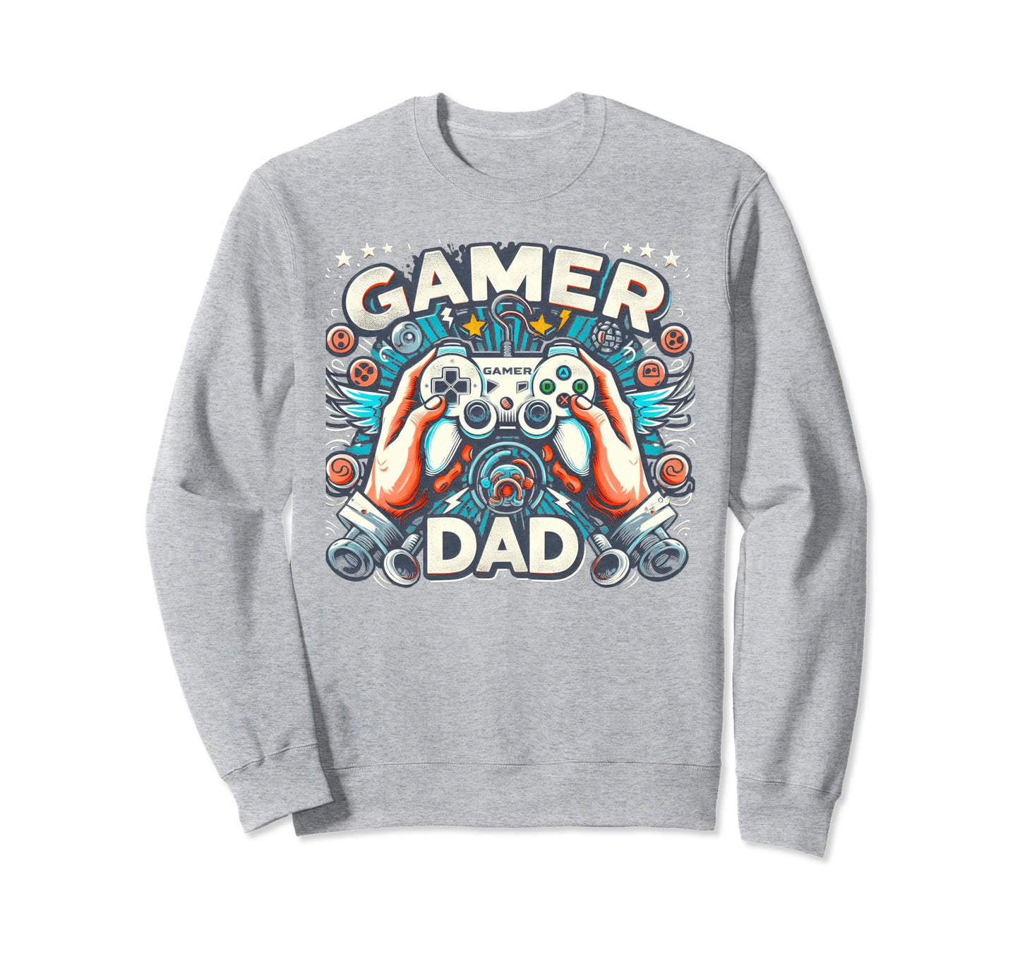 Gamer Dad Game Controller Sweatshirt - Fun Novelty Design for Adults - T-Shirt, Sweatshirt, Hoodie