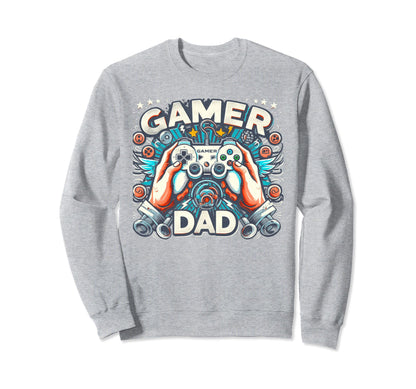 Gamer Dad Game Controller Sweatshirt - Fun Novelty Design for Adults - T-Shirt, Sweatshirt, Hoodie