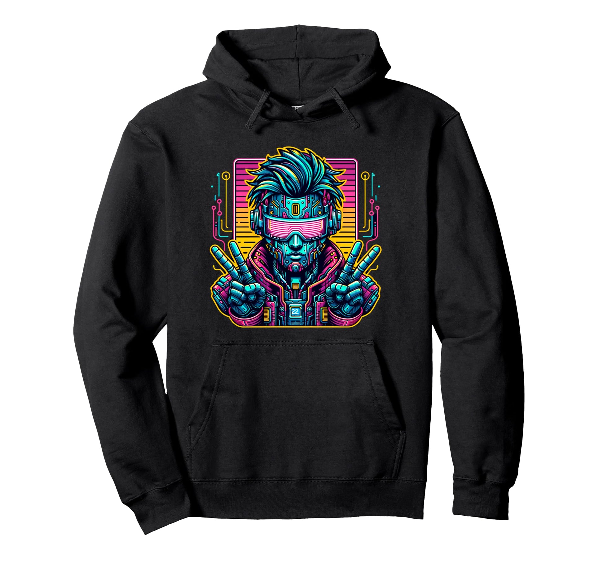 Ai Cyborg Robot Come Peace Hoodie - Fun Novelty Design for Adults - T-Shirt, Sweatshirt, Hoodie