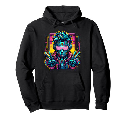 Ai Cyborg Robot Come Peace Hoodie - Fun Novelty Design for Adults - T-Shirt, Sweatshirt, Hoodie