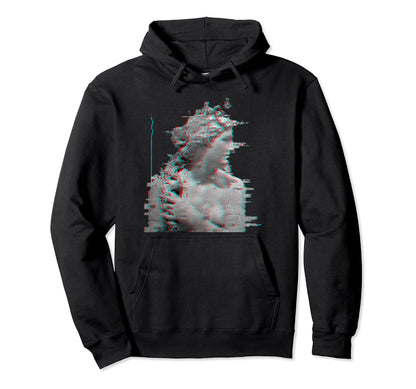 Vaporwave Glitch Art Aesthetic 80S Hoodie - Aesthetic Graphic Men Women - T-Shirt, Sweatshirt, Hoodie