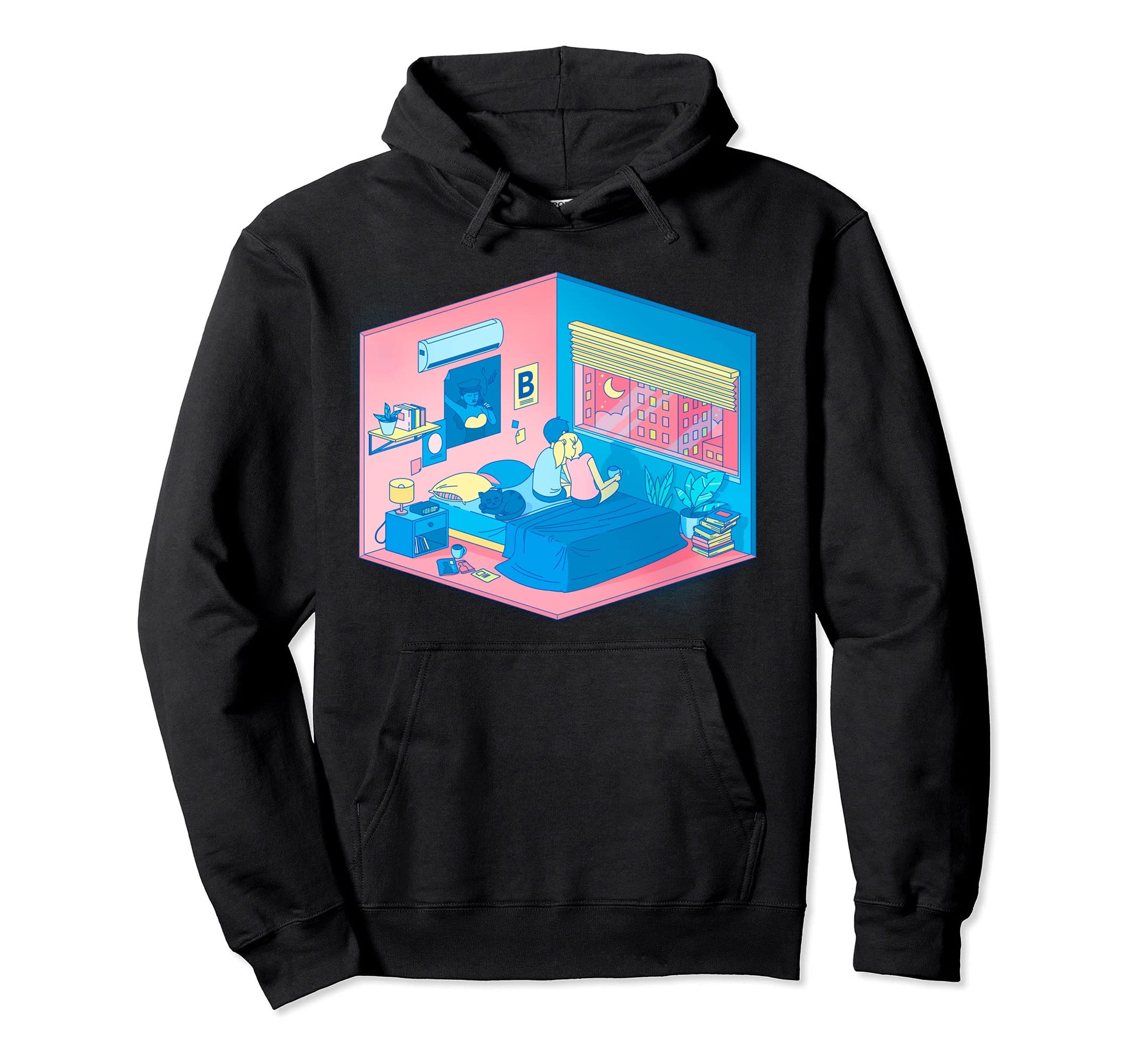 Isometric Couple Pastel Goth Aesthetic Hoodie - Novelty Apparel for Adults - T-Shirt, Sweatshirt, Hoodie