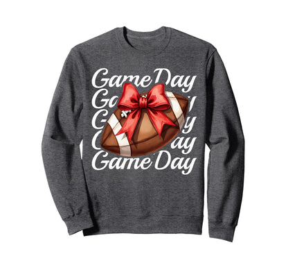 Cheer Fall Football Mom Red Game Day Sweatshirt - Unique Graphic Unisex - T-Shirt, Sweatshirt, Hoodie