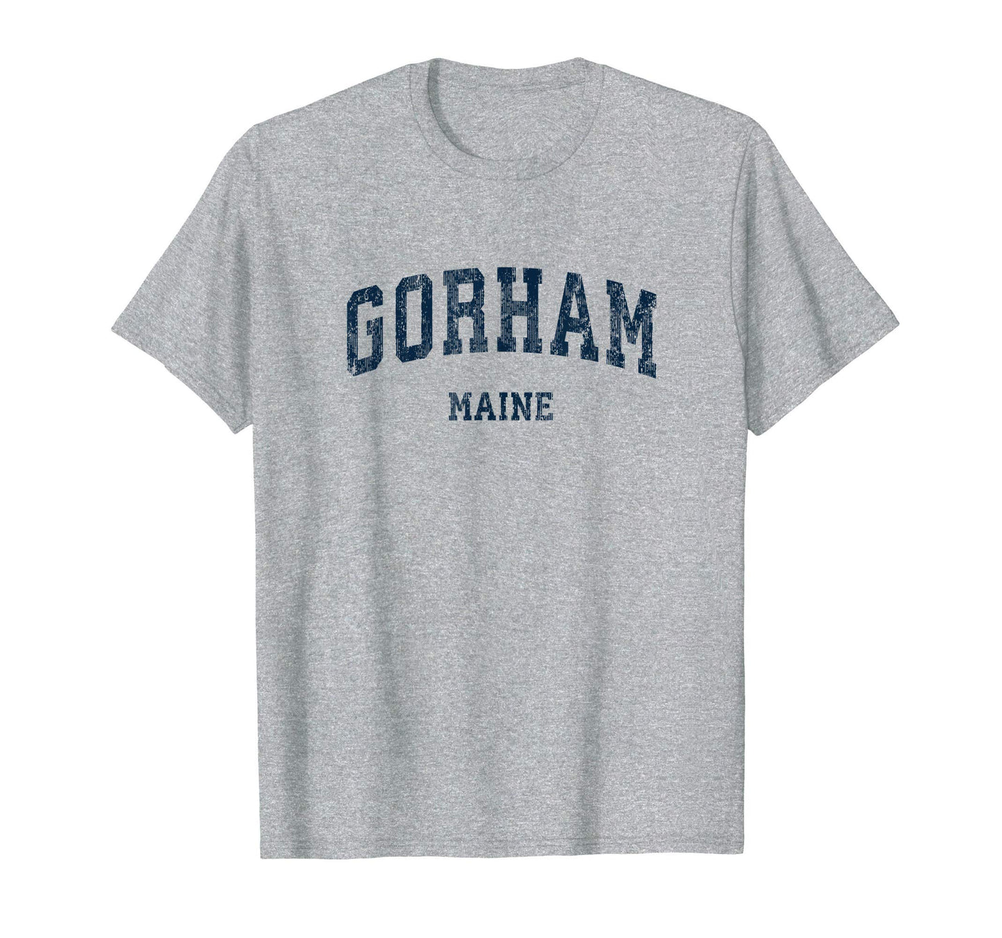 Gorham Maine Me Varsity Sports Navy T-Shirt - Minimalist Print for Adults - T-Shirt, Sweatshirt, Hoodie