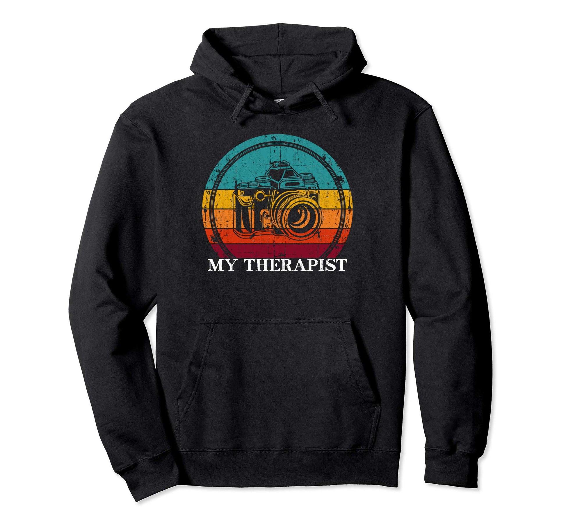 Camera My Therapist Funny Photography Hoodie - Streetwear Style Unisex - T-Shirt, Sweatshirt, Hoodie