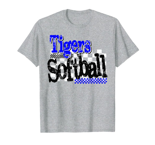 Tigers Softball Mom Blue Tiger Pride T-Shirt - Unique Graphic for Adults - T-Shirt, Sweatshirt, Hoodie