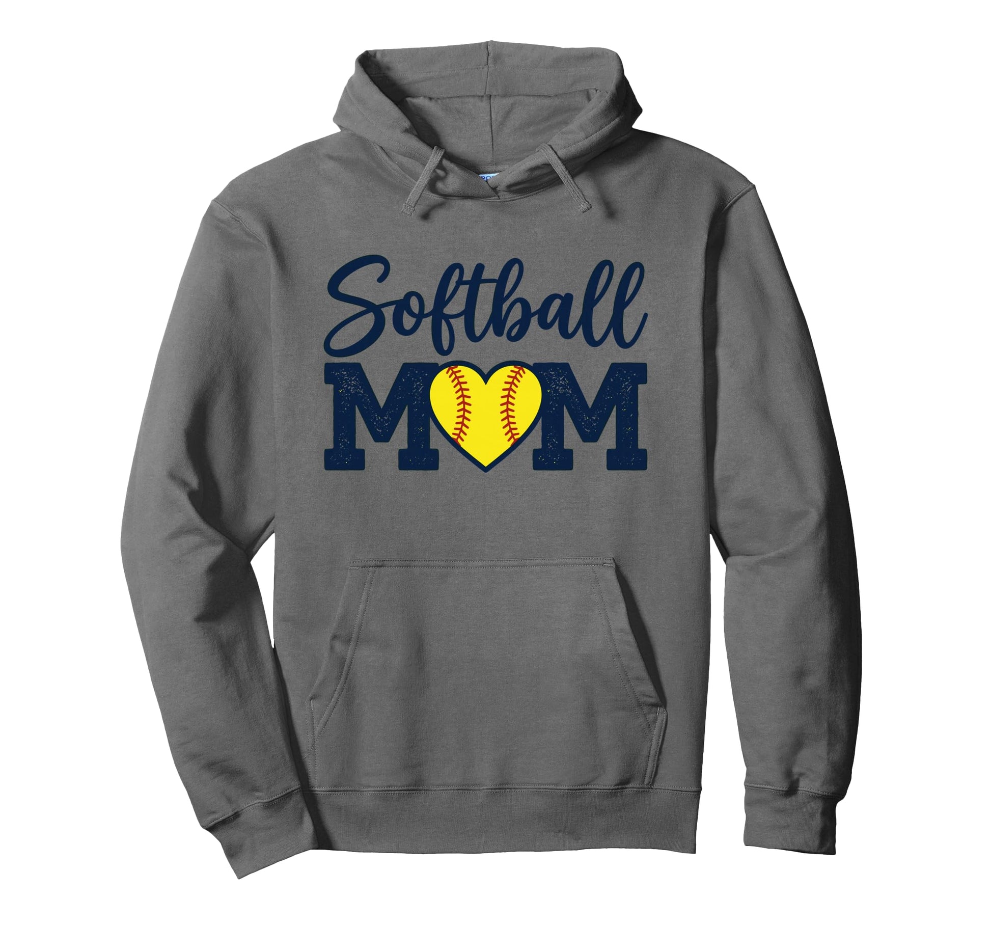 Softball Mom Heart Fastpitch Mama Game Hoodie - Minimalist Print Unisex - T-Shirt, Sweatshirt, Hoodie