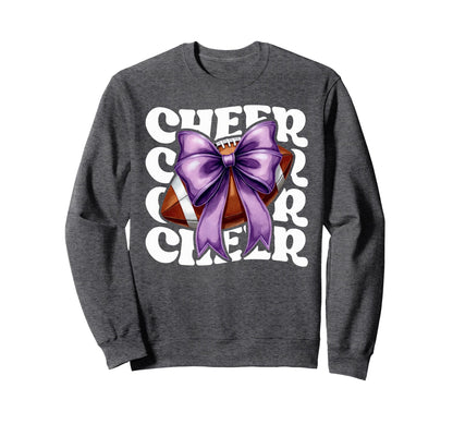 Game Day Purple Cheerleader Mom Sweatshirt - Aesthetic Graphic Unisex - T-Shirt, Sweatshirt, Hoodie