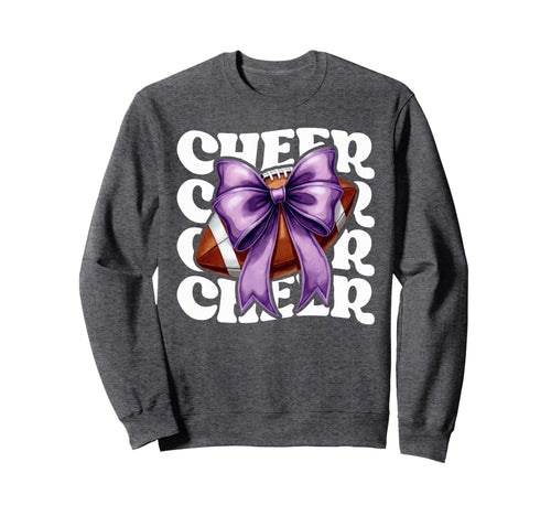 Game Day Purple Cheerleader Mom Sweatshirt - Aesthetic Graphic Unisex - T-Shirt, Sweatshirt, Hoodie