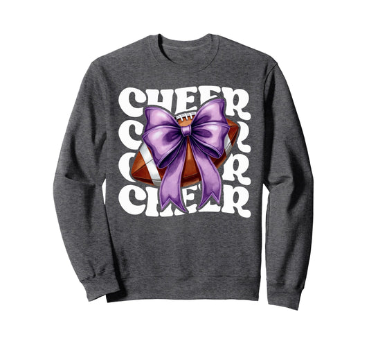 Game Day Purple Cheerleader Mom Sweatshirt - Aesthetic Graphic Unisex - T-Shirt, Sweatshirt, Hoodie