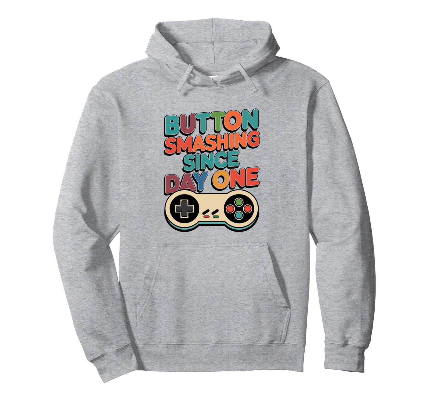 Button Smashing Since Day One Gamer Dads Hoodie - Novelty Apparel Unisex - T-Shirt, Sweatshirt, Hoodie